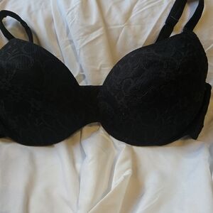 CACIQUE Elegant Black Lace Bra 40DD NWOT